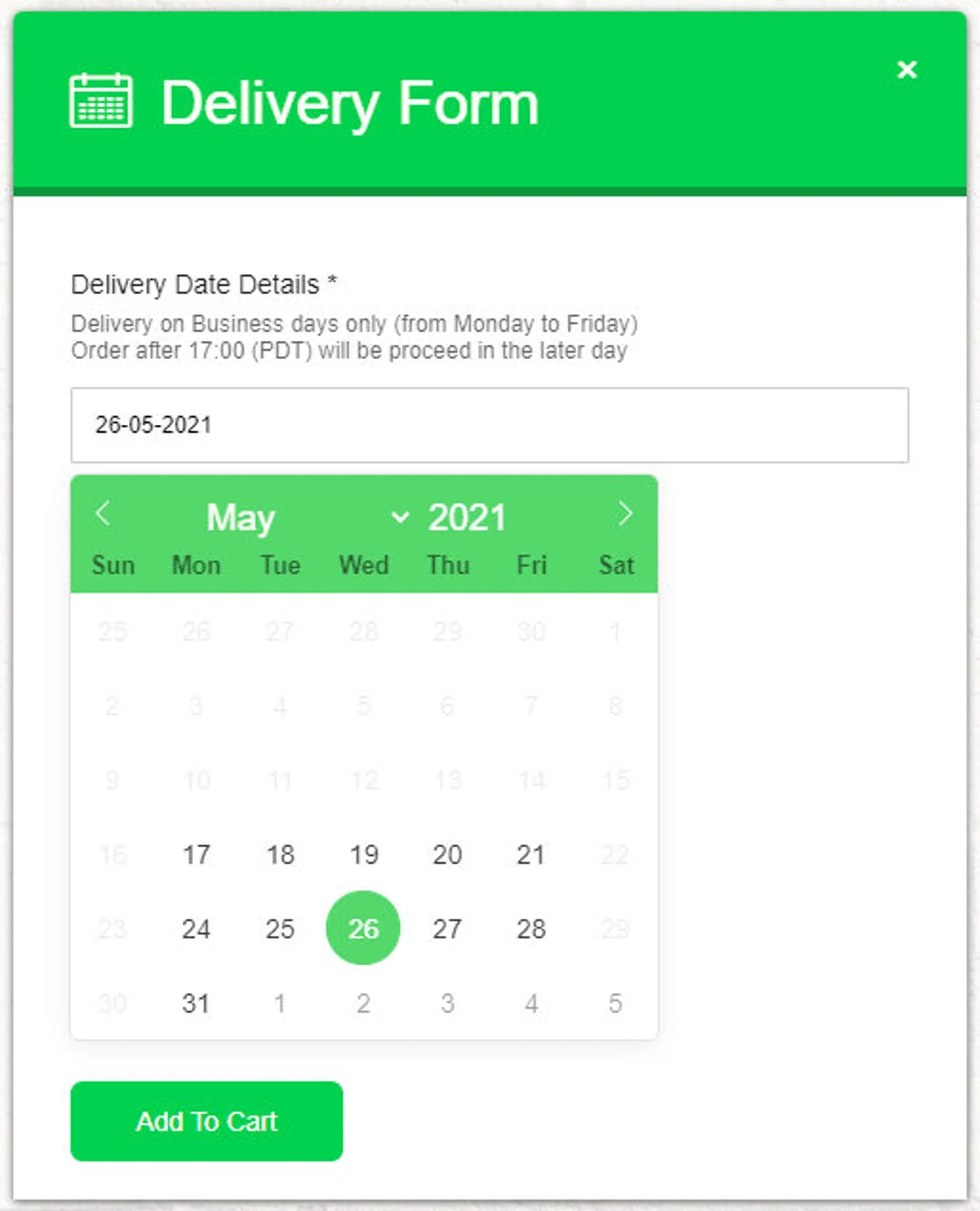 Squarespace Plugin: Datepicker Form field